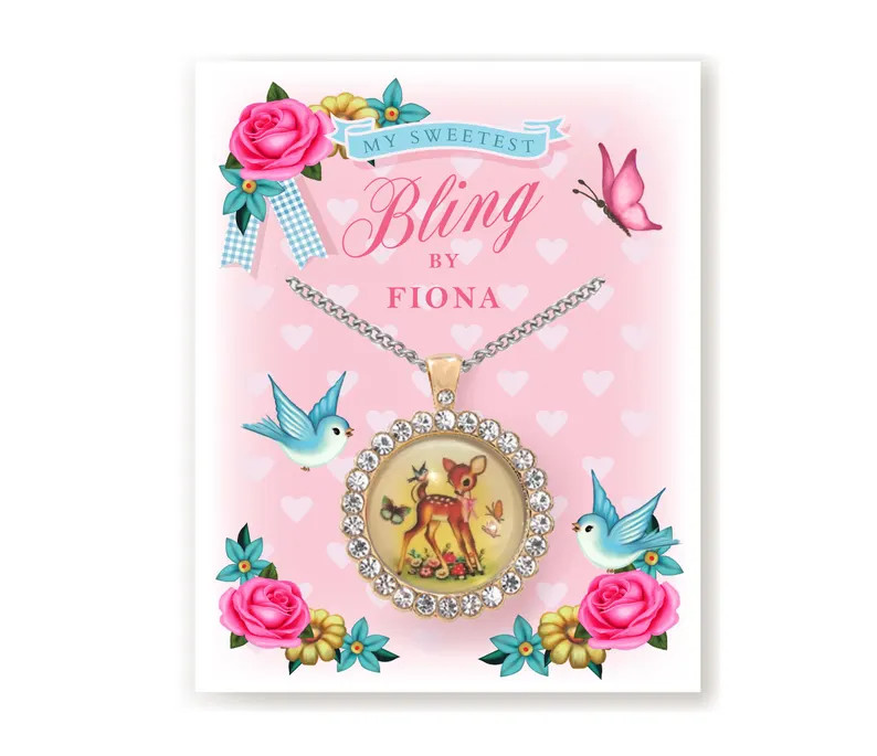 Rhinestone Bambi Necklace: Gold Brass & Stainless Steel Chain - Etsy | Etsy (US)