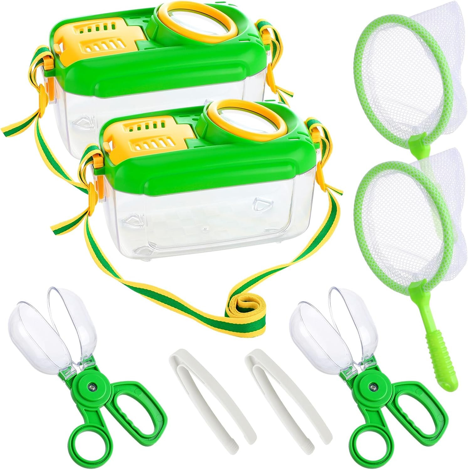 2Sets Bug Catcher for Kids - Sturdy Kids Bug Catching Kit Gifts with Collector Butterfly Net Twee... | Amazon (US)