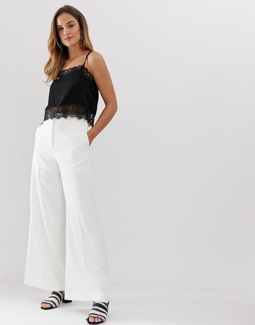 French Connection Aria tailored flare pants-White | ASOS (Global)