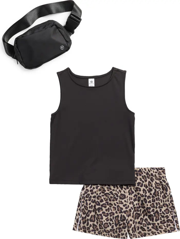 90 DEGREE BY REFLEX Kids' Lunatek Nicki Tank, Shorts & Belt Bag Set | Nordstromrack | Nordstrom Rack