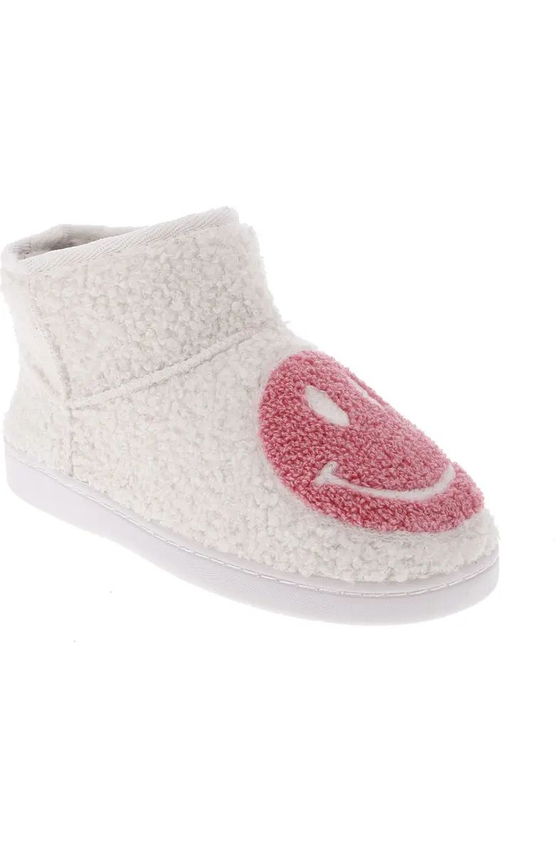 Chill Smiley Genuine Shearling Bootie Slipper (Women) | Nordstrom