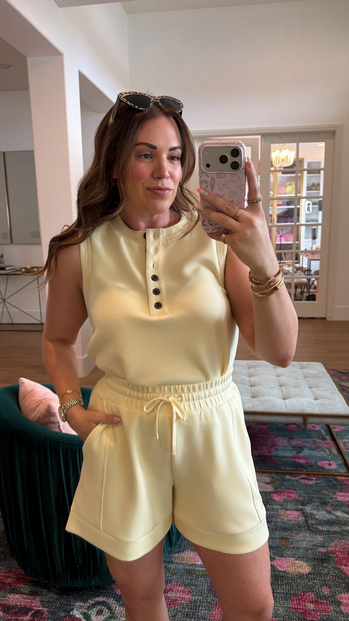 curvy midsize butter yellow comfy travel look! wearing size medium in tank and large in shorts 💛

#LTKSeasonal #LTKTravel #LTKMidsize