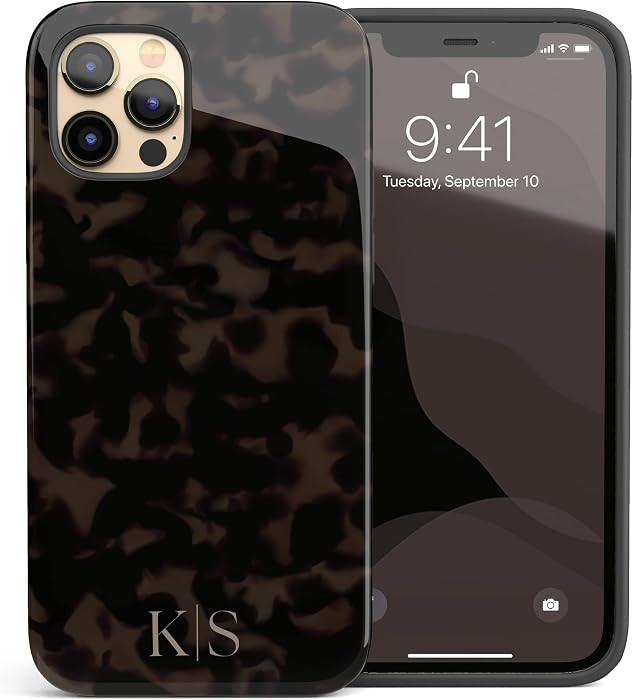 Custom Tort Tortoiseshell Initials Name Case, Personalized Name Case, Compatible with iPhone 17 A... | Amazon (US)