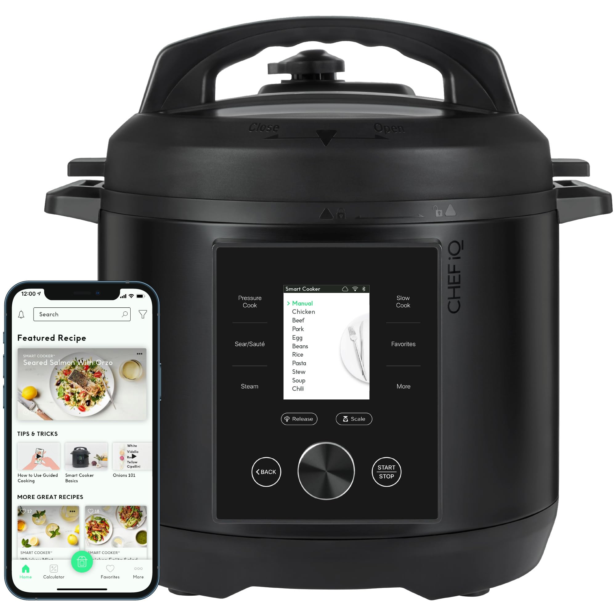 CHEF iQ Smart Pressure Cooker with WiFi and Built-in Scale - Easy-to-Use 10-in-1 Multicooker with... | Amazon (US)