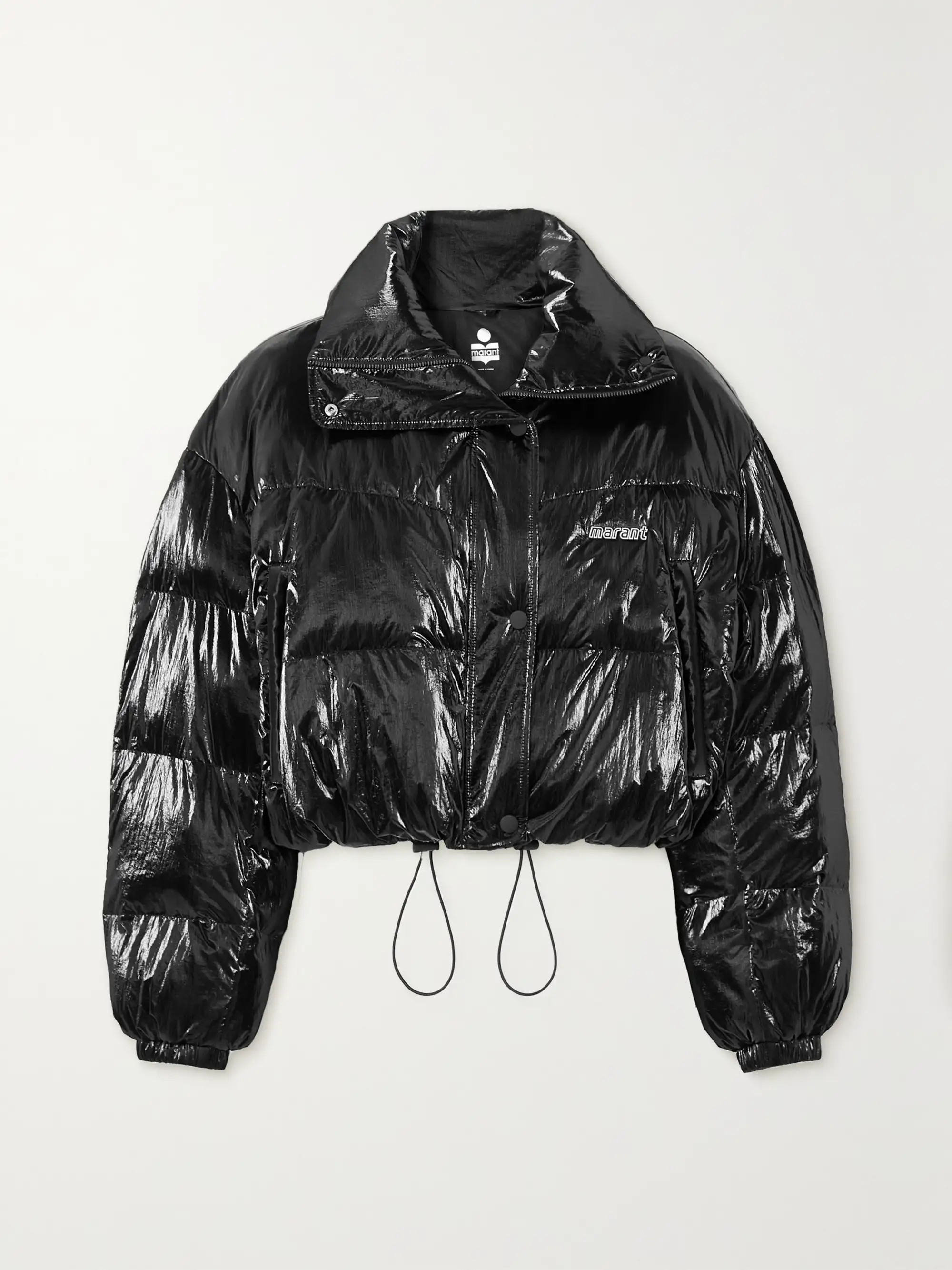 Telia cropped padded quilted glossed-shell jacket | NET-A-PORTER APAC
