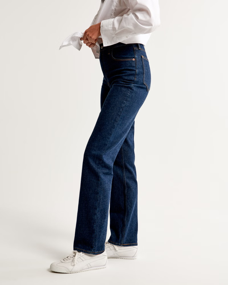 Women's Ultra High Rise 90s Straight Jean | Women's Bottoms | Abercrombie.com | Abercrombie & Fitch (US)