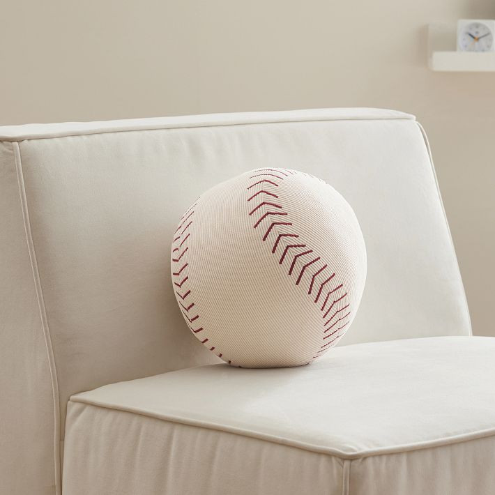 Baseball Shaped Pillow | Pottery Barn Teen
