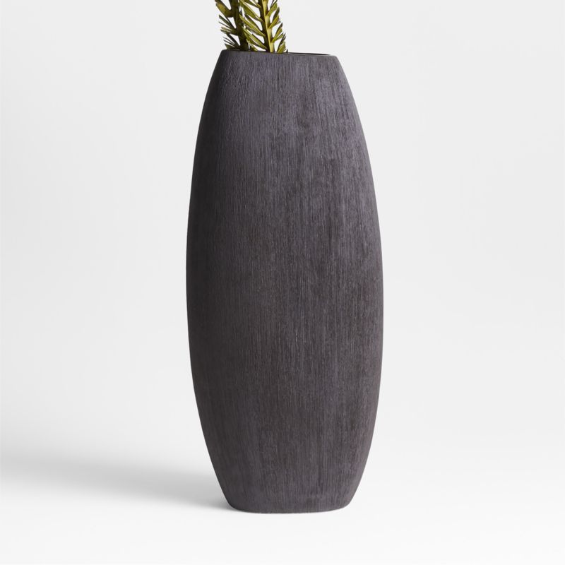 Alura Tall Grey Porcelain Vase + Reviews | Crate & Barrel | Crate & Barrel