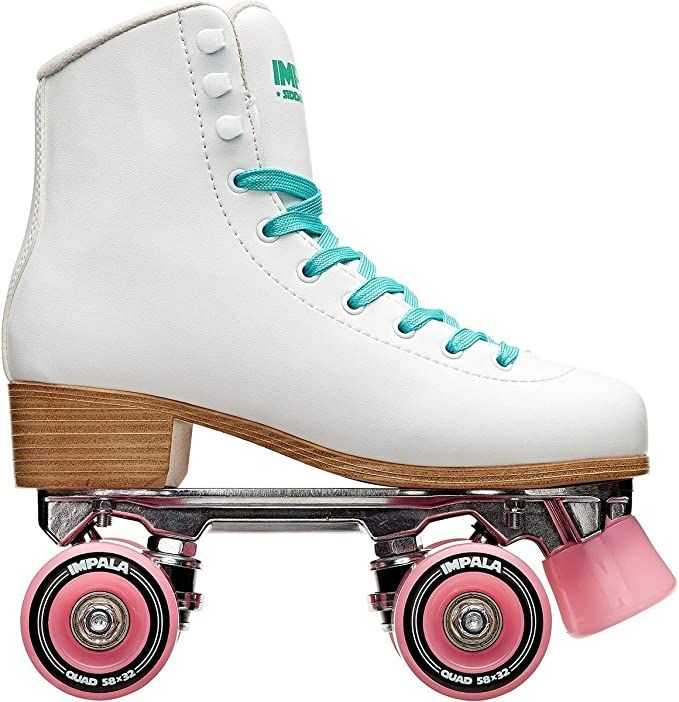 Impala Rollerskates Girl's Impala Quad Skate (Big Kid/Adult) White 8 (US Men's 6, Women's 8) M | Amazon (US)