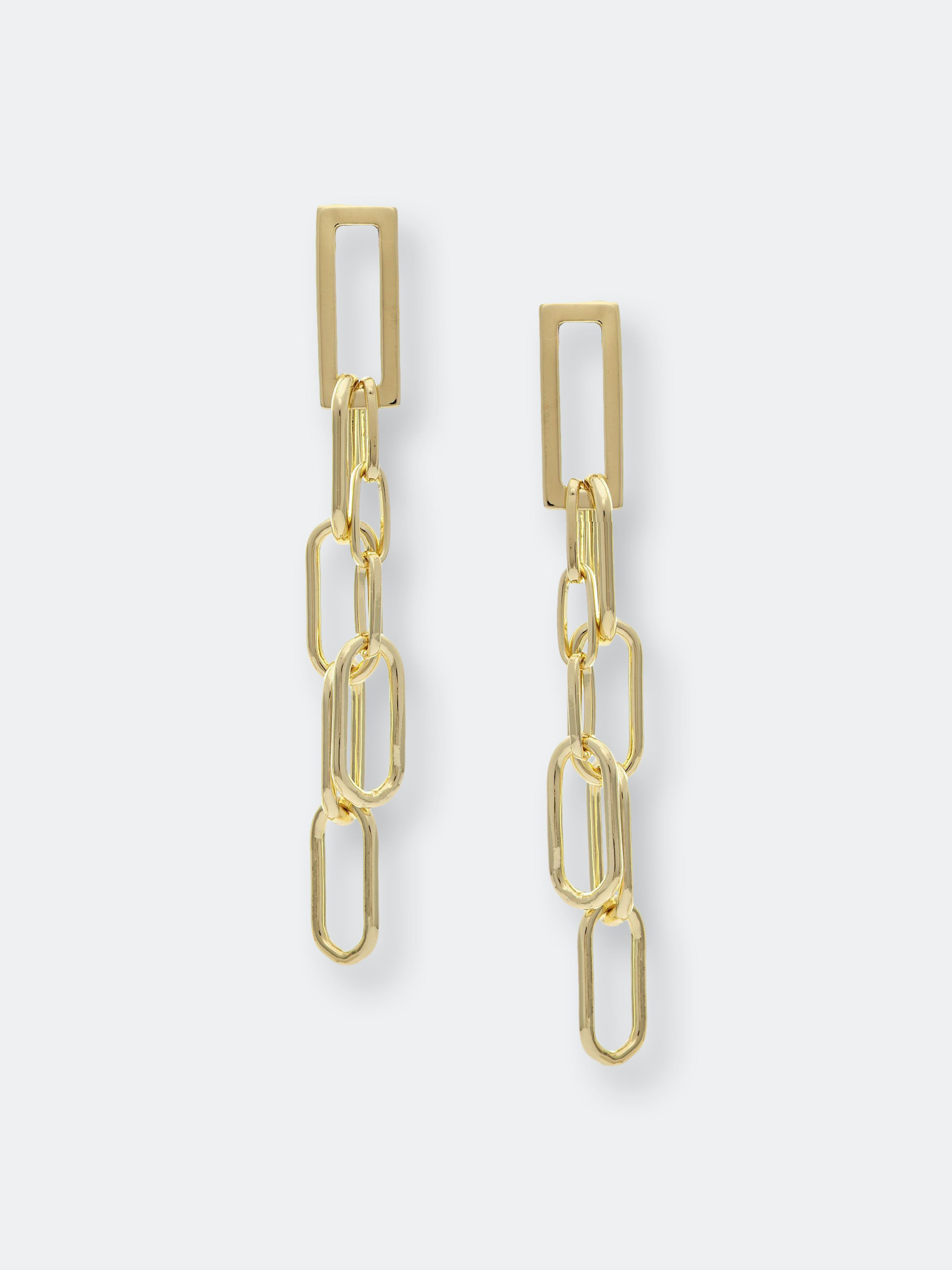 Paper Clip Chain Drop Earrings | Verishop