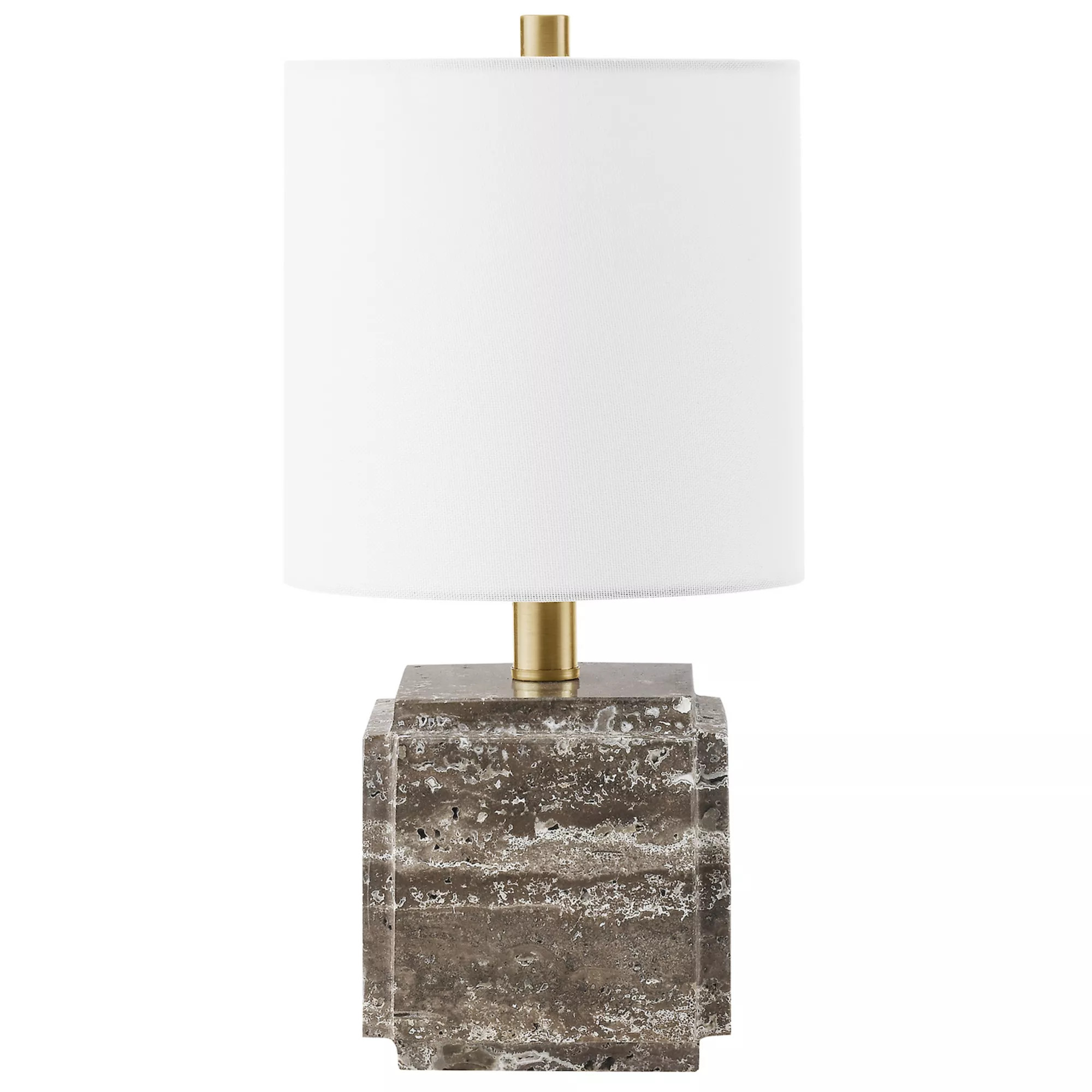 Finley & Sloane Pacha 16-in. Tall Stone Table Lamp - Fabric Shade | Kohl's