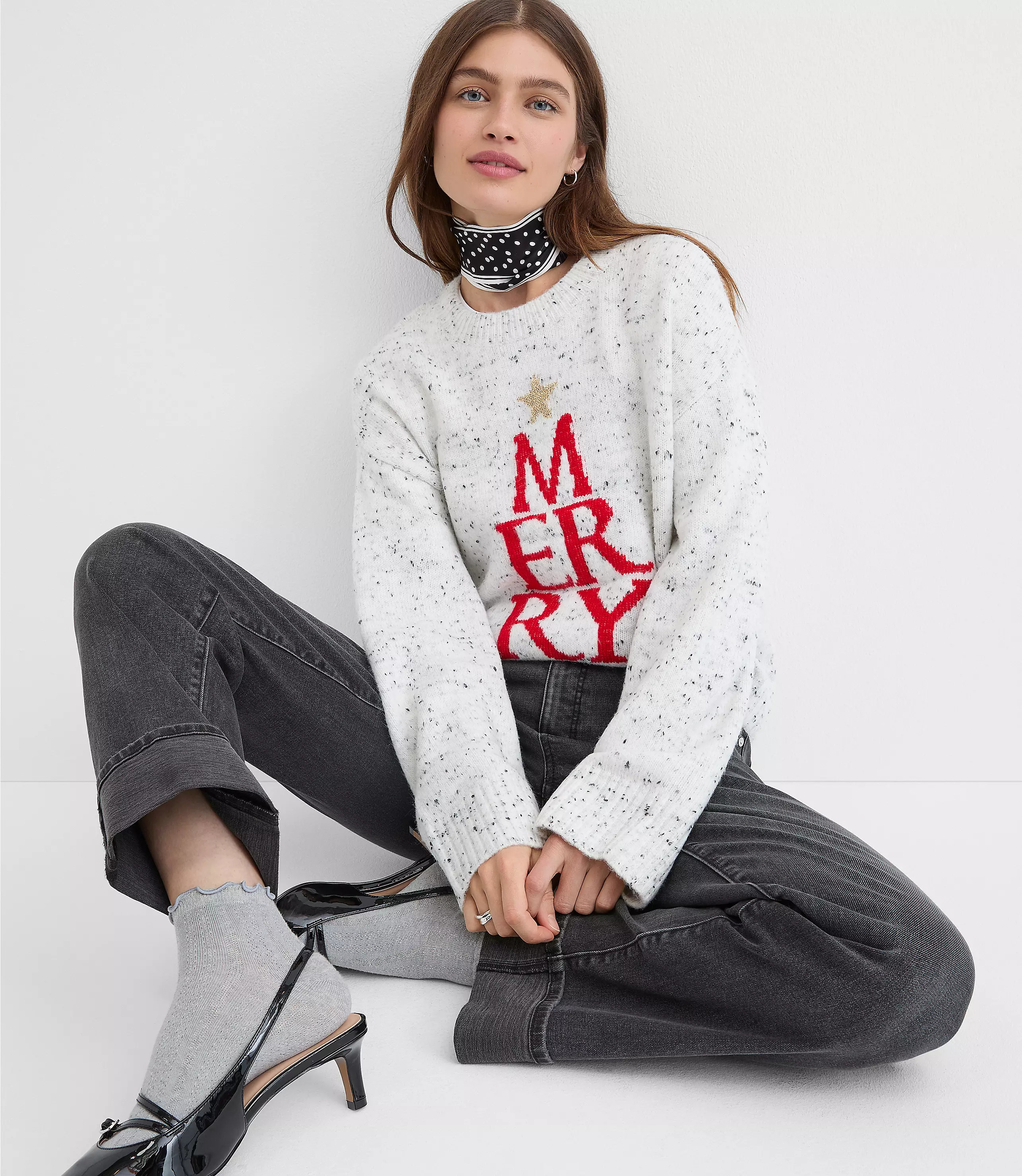 Petite Merry Mock Neck Sweater | LOFT