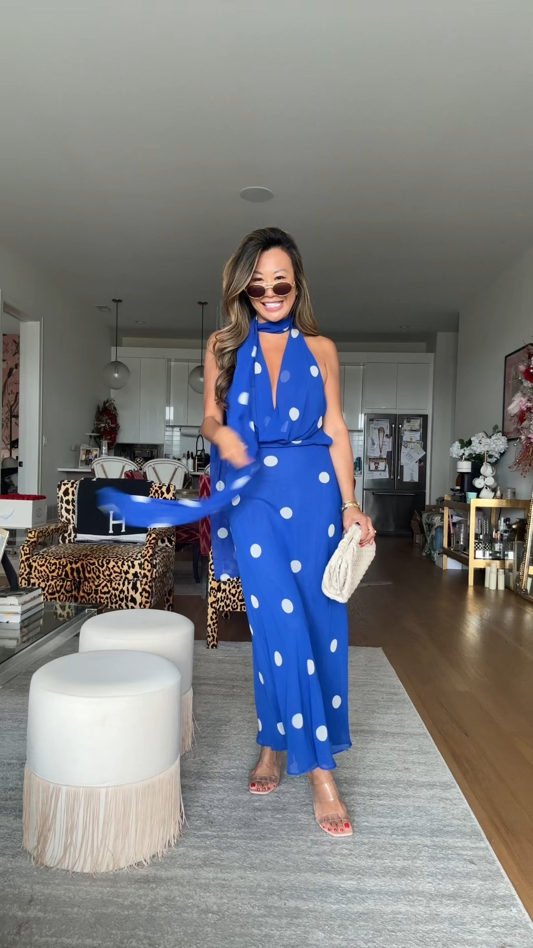 Stunning polka dot blue dress under $100. Amazon accessories. Size small in dress 

#LTKStyleTip #LTKWedding #LTKFindsUnder100