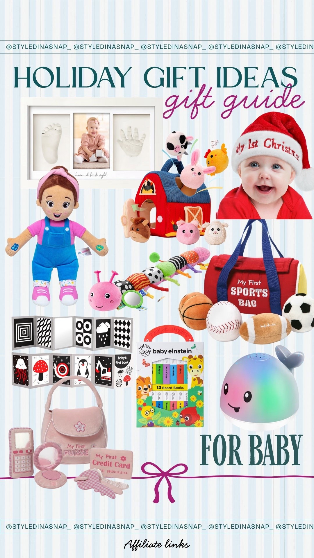 Gift season is here 🎁✨ FOR BABY
Follow @styledinasnap_ for affordable Amazon gift guides for everyone on your list! 💕
Comment “SHOP” below and I’ll send you all the gift guide links! 🎁

#holiday #giftguide #giftguideforbabies #baby #kids #amazonfinds #amazonfashion #holidaygifts #partygifts #stocking


#LTKKids #LTKGiftGuide #LTKBaby