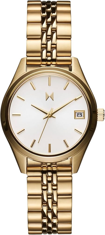 MVMT Rise Women's 3 Hand Quartz Watch, Stainless Steel Link Bracelet Water Resistant up to 5ATM/50 Meters - Premium Minimalist Vintage Watch - 30mm | Amazon (US)