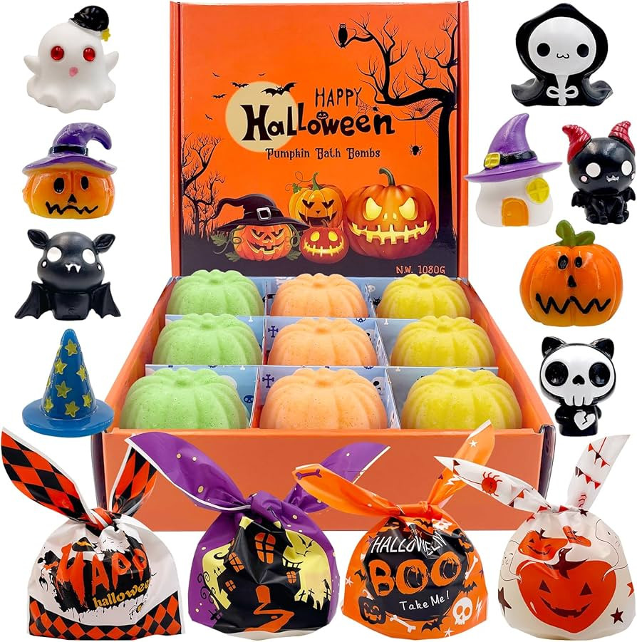 Halloween Bath Bombs with Spooky Toys Inside for Kids, Halloween Party Favors for Kids with Surpr... | Amazon (US)