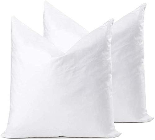 Down Feather Throw Pillow Inserts 18x18 Set of 2 Square Form Sham Stuffer Premium Hypoallergenic ... | Amazon (US)