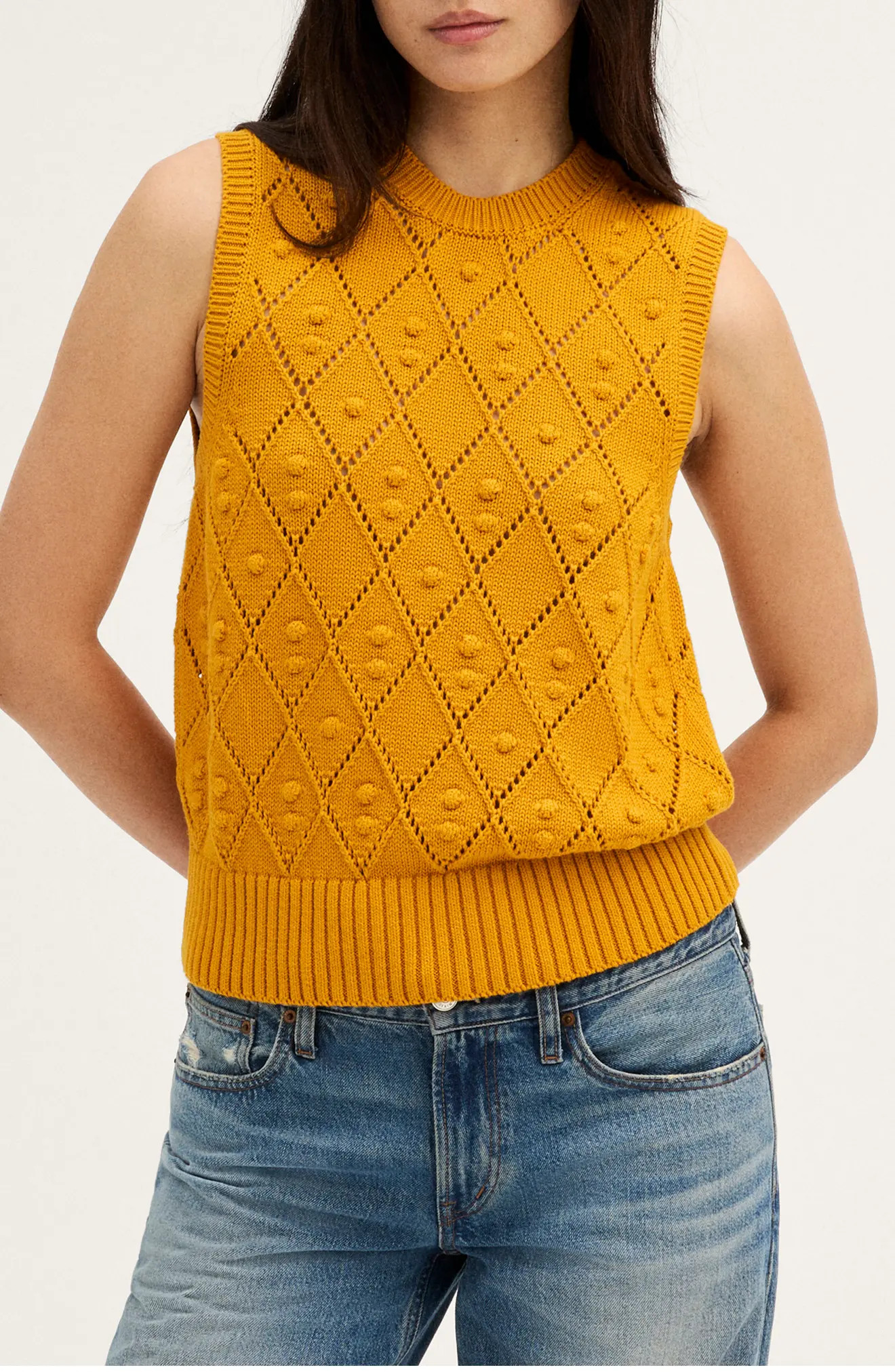 Madewell Zendaya Cotton Sweater Vest (Women) | Nordstrom | Nordstrom