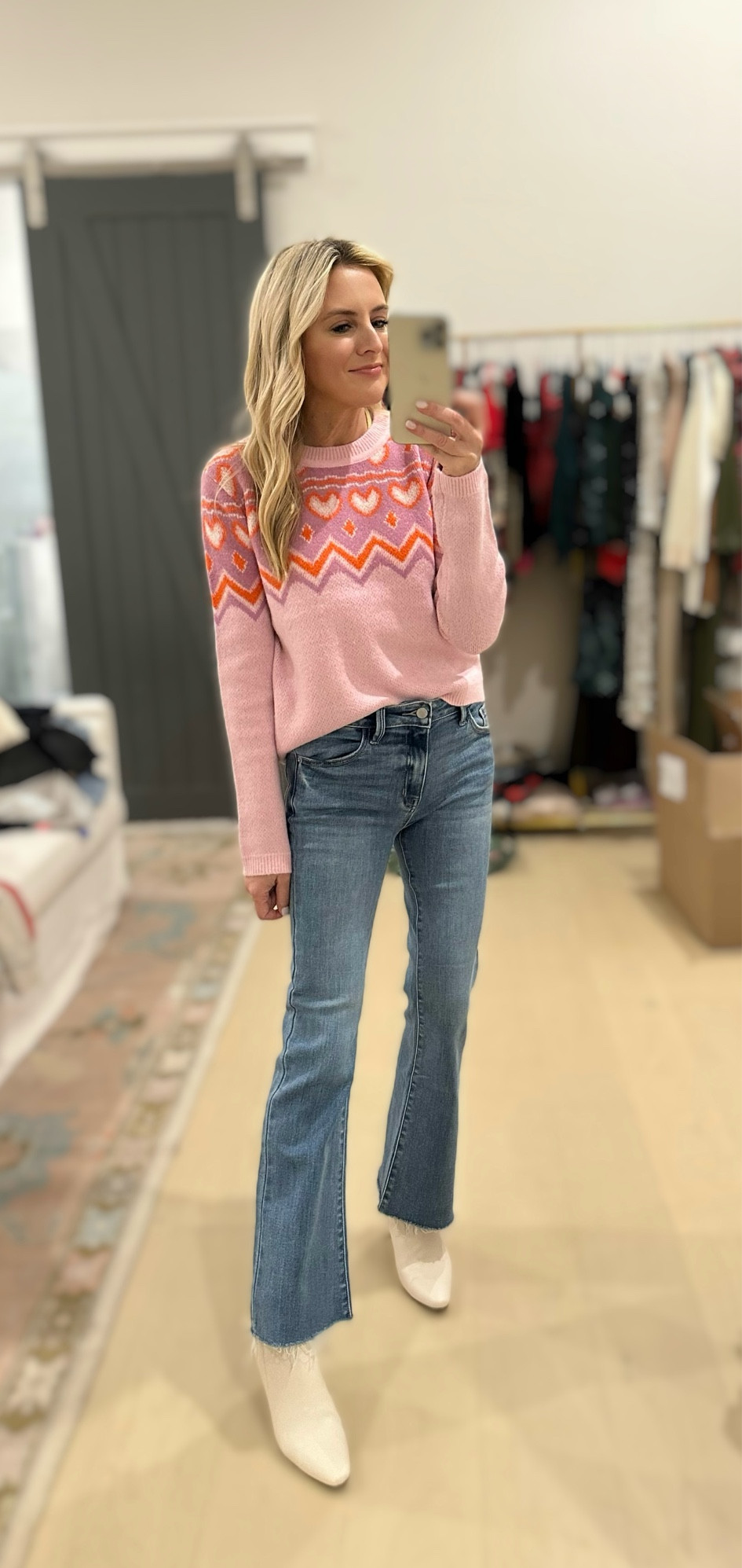 Loving this look! Wearing XS sweater and size 2 jeans. Code FANCY15 for 15% off 

#LTKStyleTip #LTKSeasonal #LTKFindsUnder100