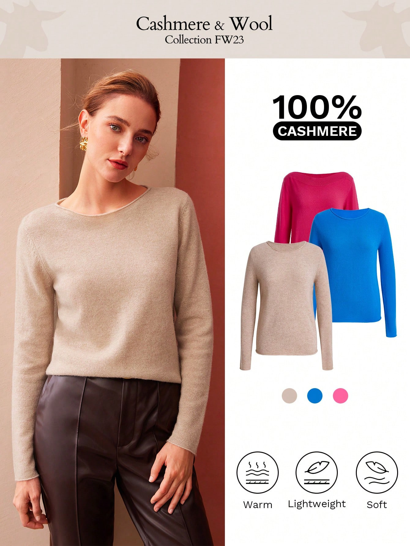MOTF PREMIUM 100% PURE CASHMERE SWEATER | SHEIN