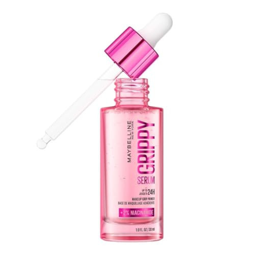 Maybelline New York Grippy Serum Makeup Primer, Glides On Like A Serum, Up To 24H Wear, Instantly Plumps & Hydrates Skin, +2% Niacinamide, Water-Based Formula, Suitable For All Skin Types (30ml) | Amazon (UK)