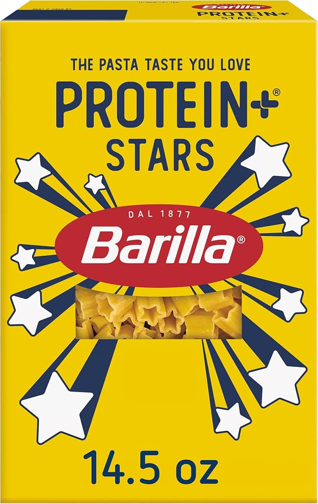 Barilla Protein+ (Plus) Stars Pasta, 14.5 Ounce - plant based - Made from Lentils, Chickpeas & Pe... | Amazon (US)