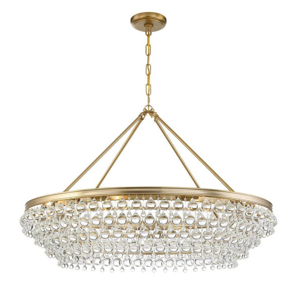 Calypso 8 Light Crystal Teardrop Chandelier | France and Son