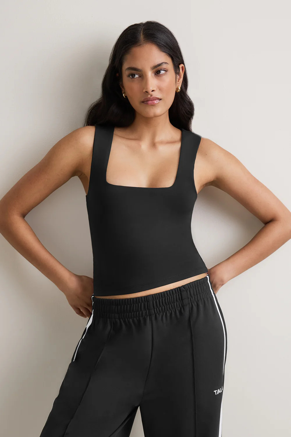 365 Square Neck Vest - Shadow Black | TALA (UK)