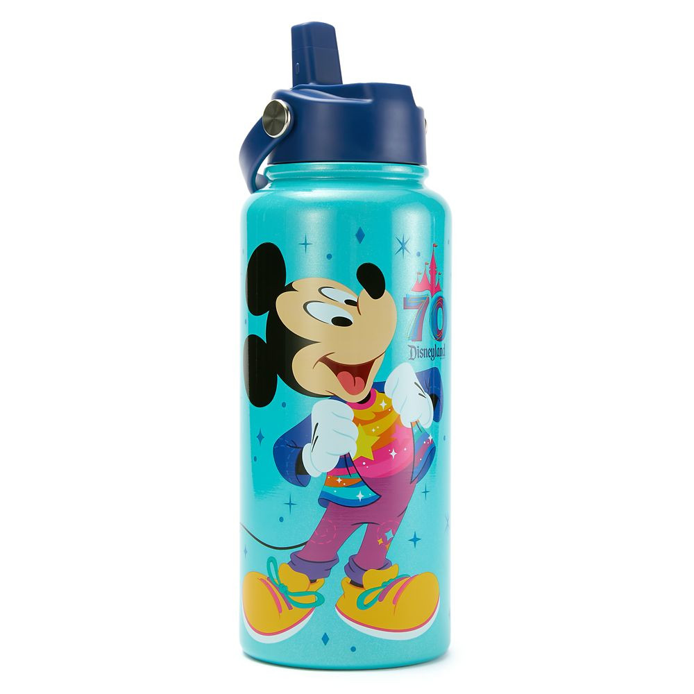 Mickey Mouse and Friends Stainless Steel Water Bottle – Disneyland 70th Anniversary | Disney Store