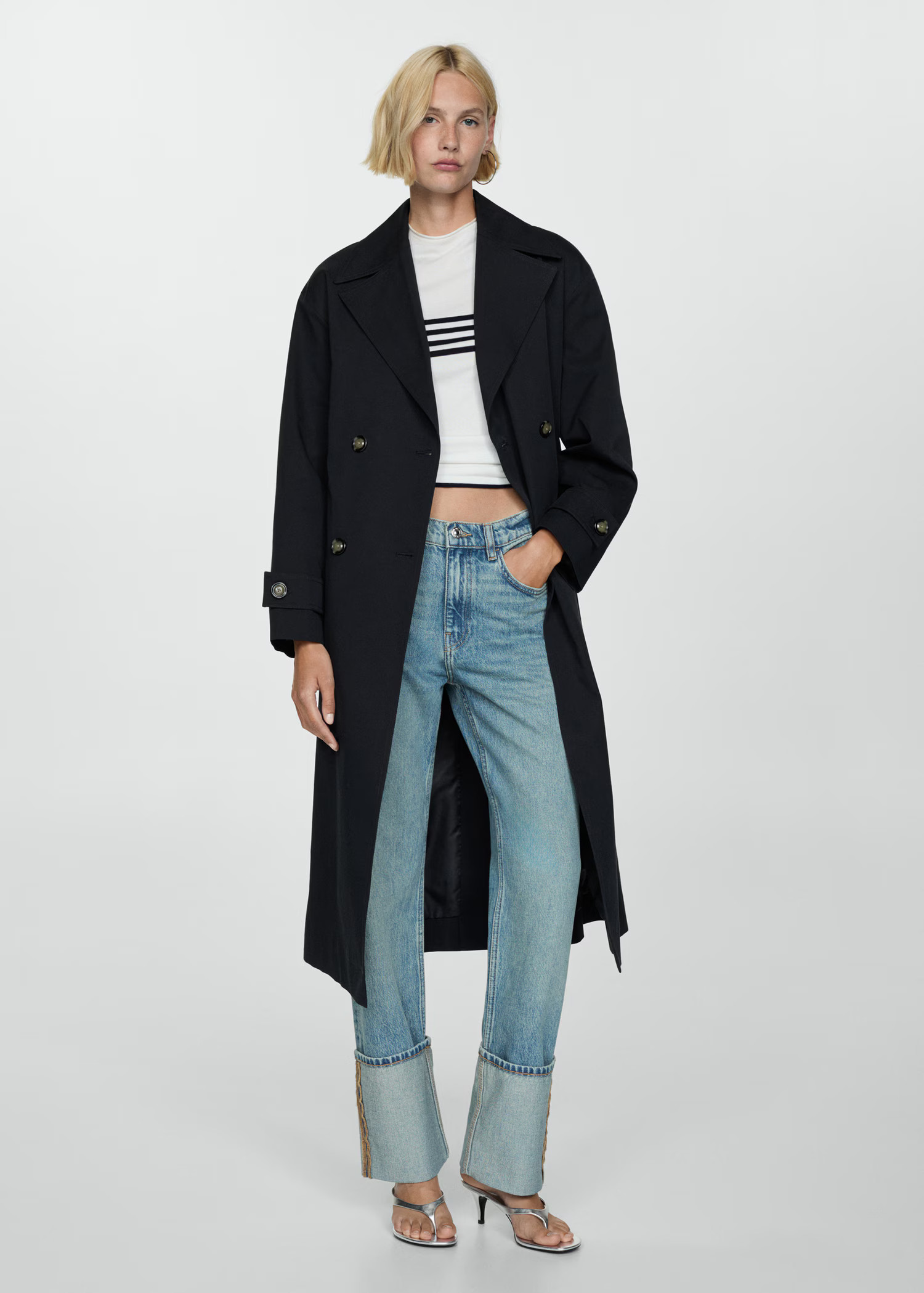 Double-button trench coat - Woman | MANGO USA | MANGO (US)