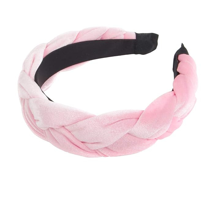 Wide Hair Hoop Headbands for Women Fashion Twisted Knotted Hairband Velvet Braided Hair Accessori... | Amazon (US)