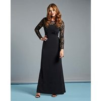 Lipstick Boutique Black Lace Maxi Dress | Simply Be (UK)