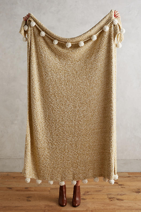 Golden Pom Throw | Anthropologie (US)