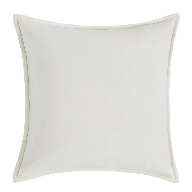Better Homes & Gardens 20" x 20" Solid Reversible Beige/White Velvet Decorative Pillow - Walmart.... | Walmart (US)