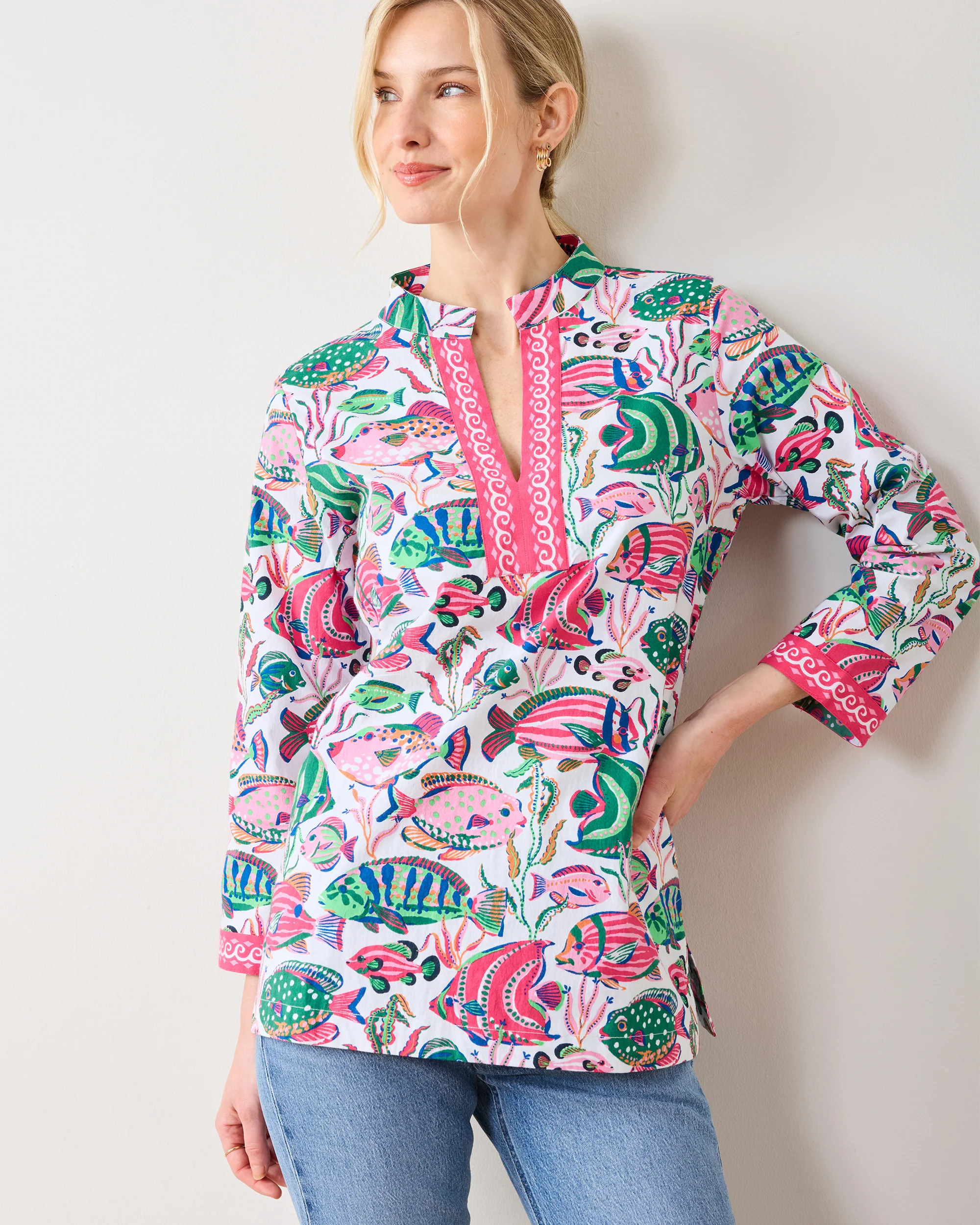 Tropical Fish - Ocean View Top - Cloud - Printfresh | Printfresh