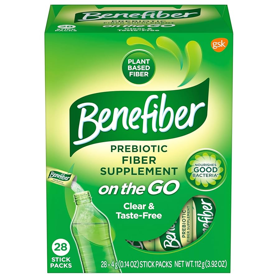 Benefiber On the Go Prebiotic Fiber Supplement Powder for Digestive Health, Daily Fiber, Unflavor... | Amazon (US)