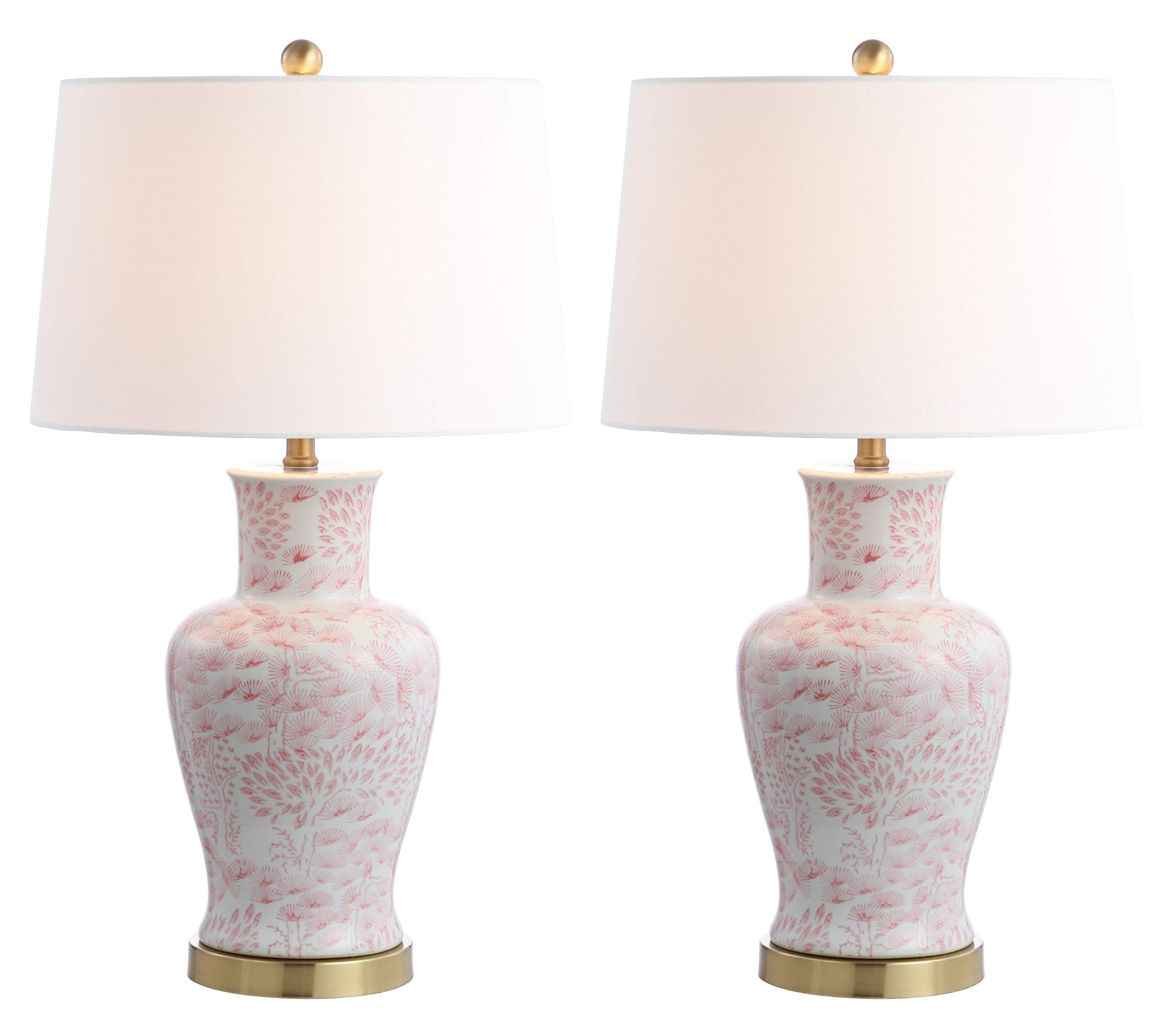 SAFAVIEH Lighting Collection Calli Pink/ White Chinoiserie 28-inch Bedroom Living Room Home Offic... | Amazon (US)