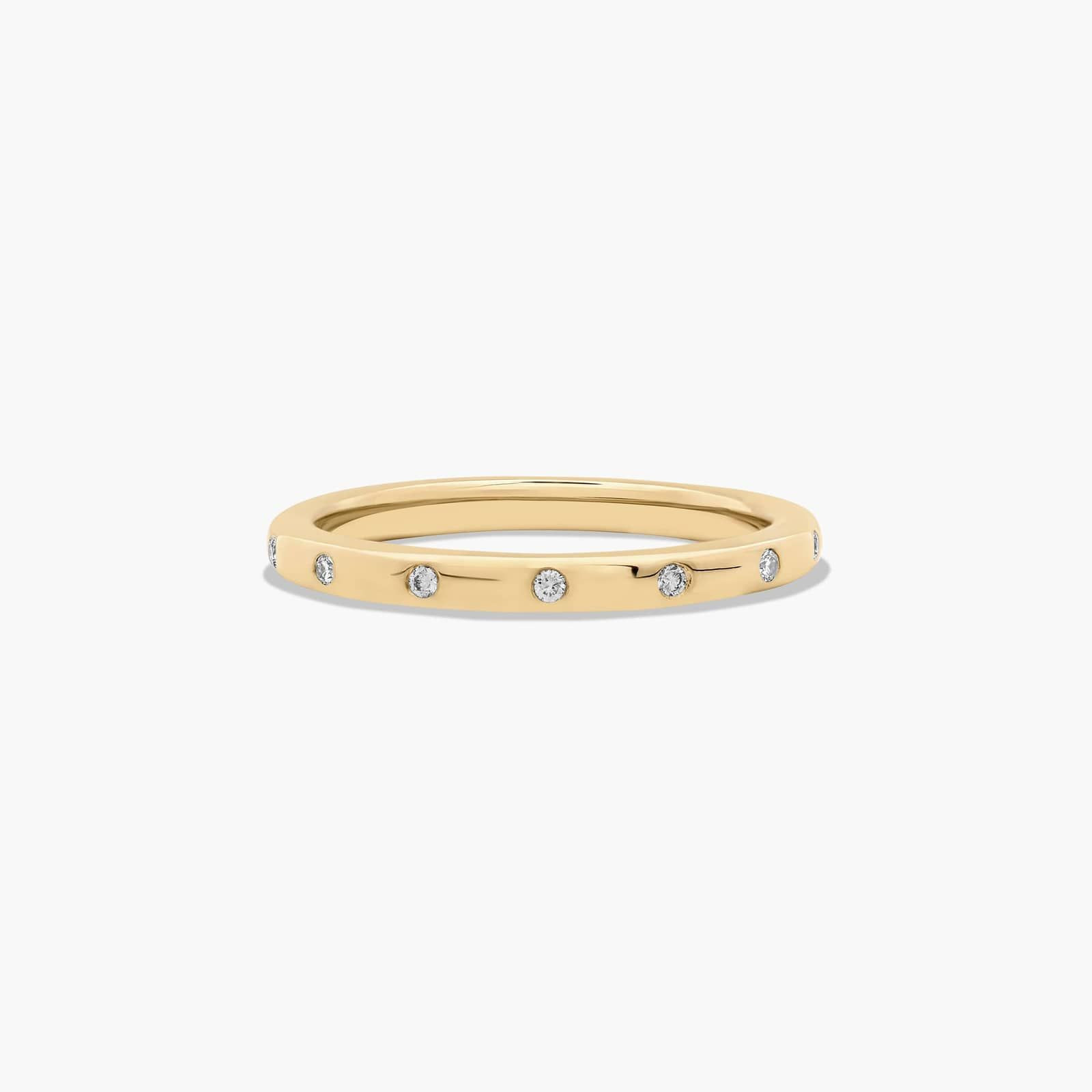 Sleek Accent Diamond Wedding Ring In 14K Yellow Gold (2.00mm)-15029y14 | JamesAllen