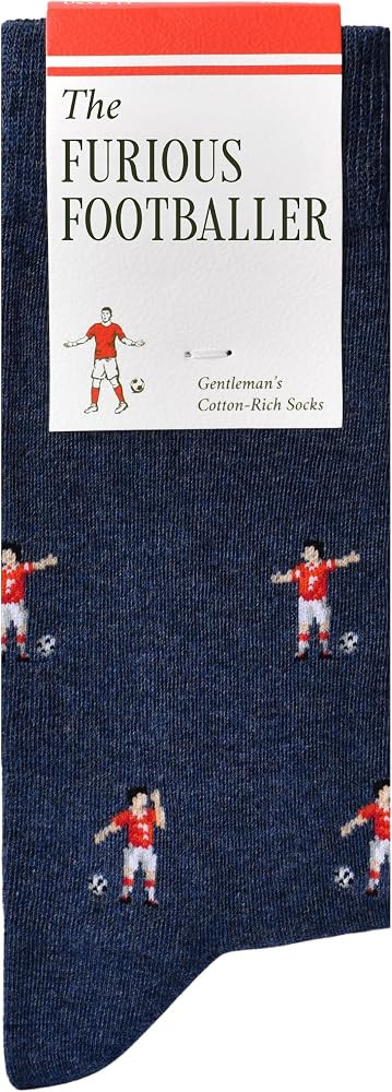 The Furious Footballer Socks - Funny Football Socks - Funny Football Gift for Men - 1 Pair, Size ... | Amazon (UK)