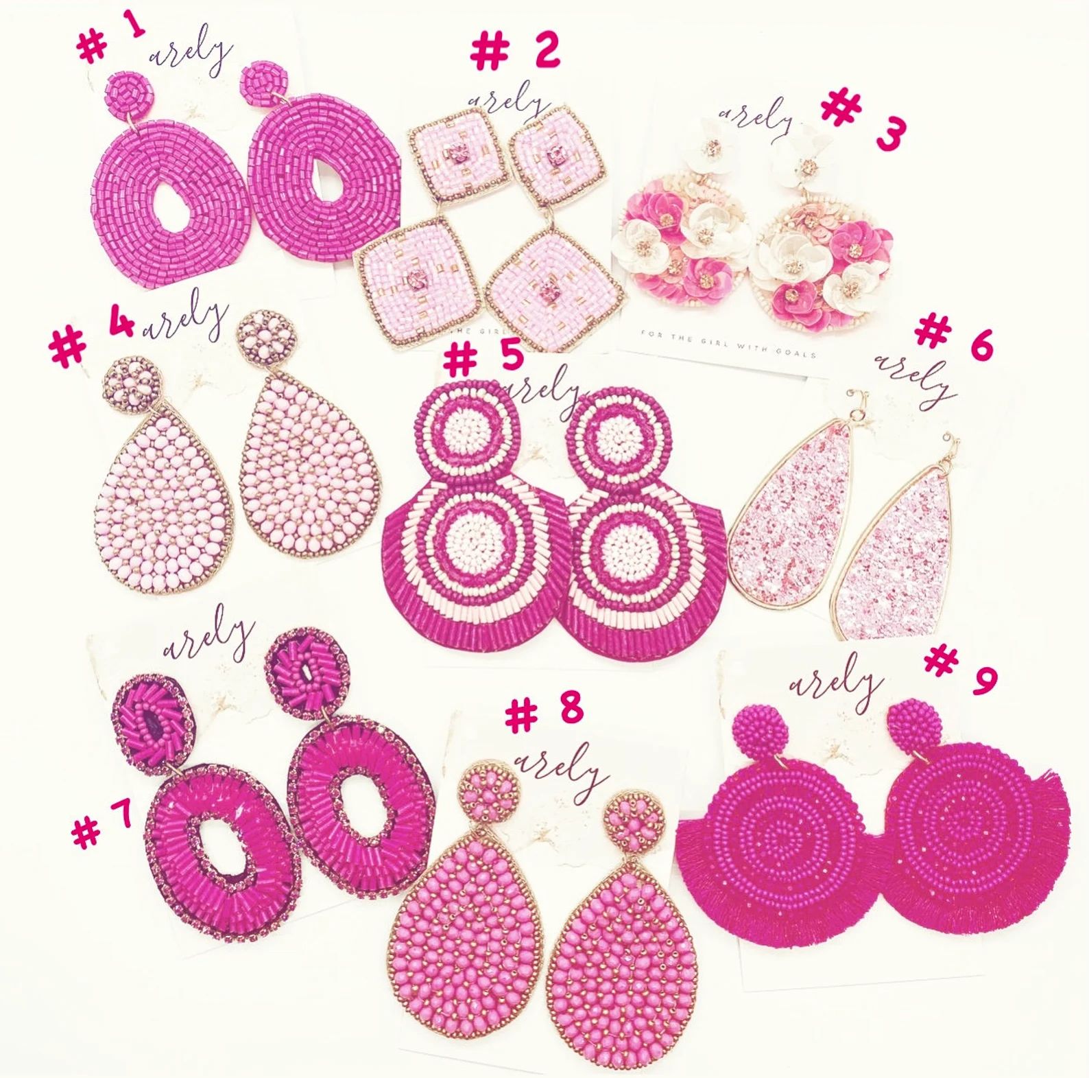 Statement Beaded Earrings, Pink Earrings, Trendy Earrings, Pink, Love Pink, Mary Kay, Pink Earrin... | Etsy (US)