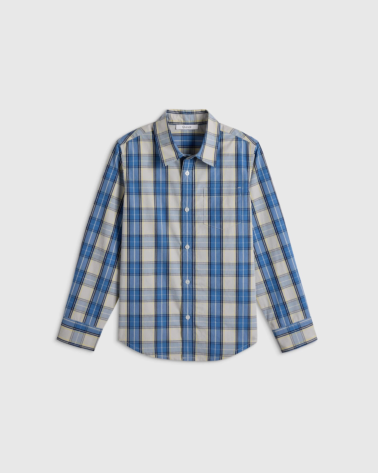 100% Cotton Poplin Printed Long Sleeve Button Down | Quince