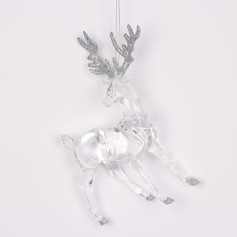 Reindeer Christmas Ornament, Clear, 6.5", by Holiday Time | Walmart (US)