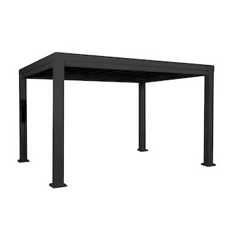 Backyard Discovery Trenton 12-ft W x 16-ft L x 7-ft 6-in H Black Metal Freestanding Pergola with ... | Lowe's