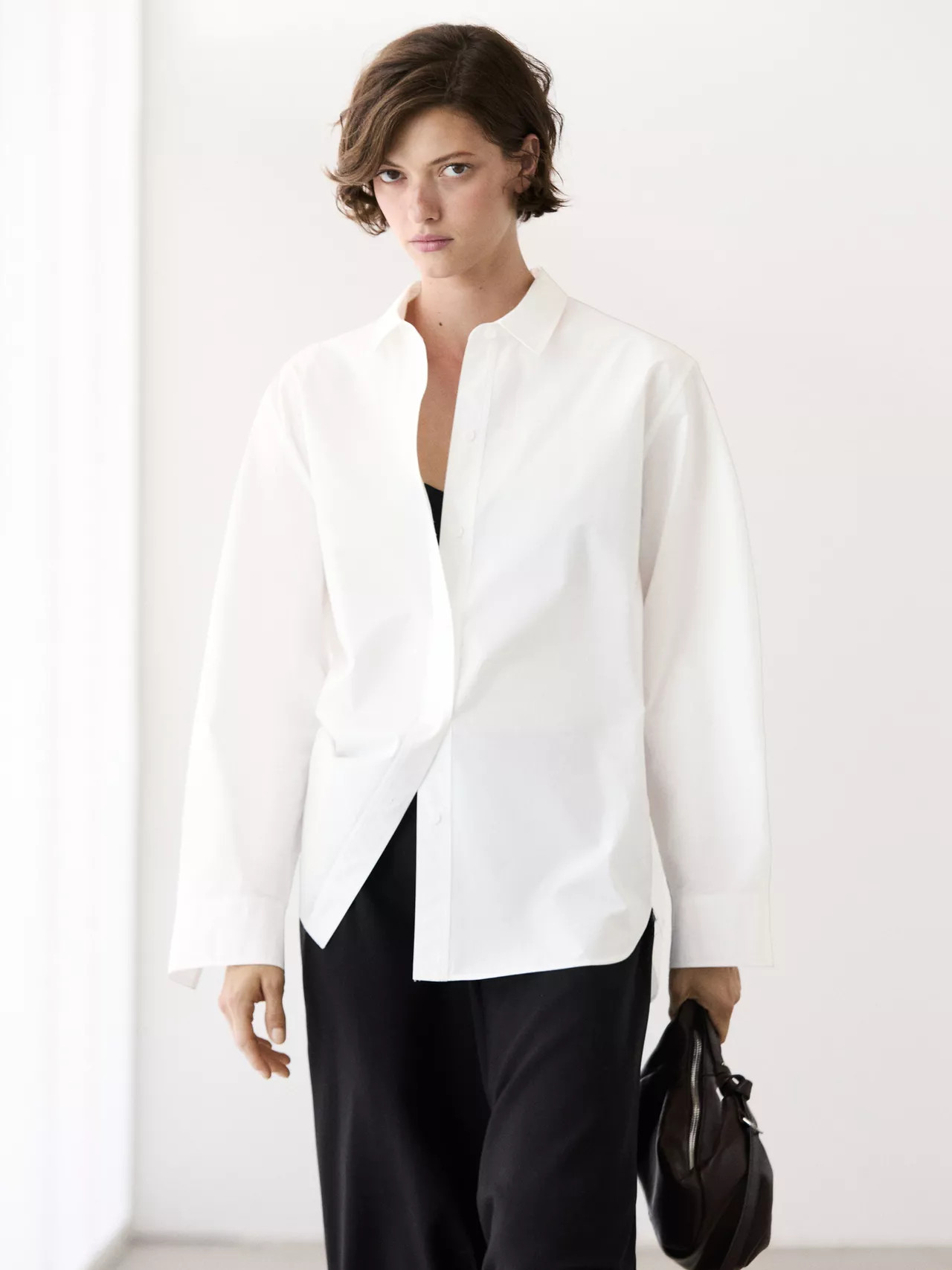100% cotton poplin shirt | Massimo Dutti US