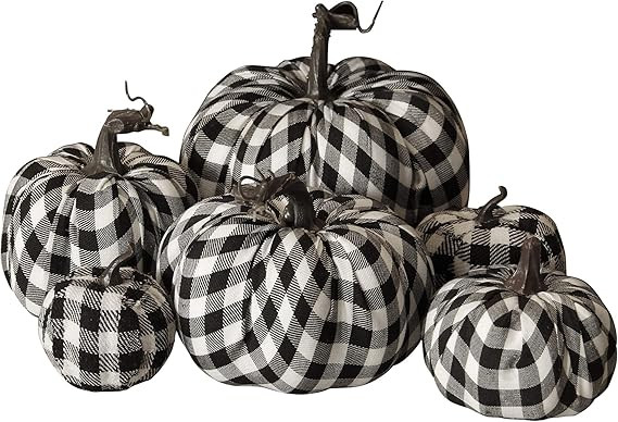 winemana Thanksgiving Artificial Pumpkins Decoration, Vivid Fake Foam Pumpkin in Lattice Pattern ... | Amazon (US)