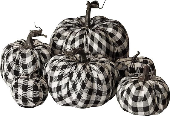 winemana Thanksgiving Artificial Pumpkins Decoration, Vivid Fake Foam Pumpkin in Lattice Pattern ... | Amazon (US)