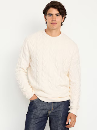 SoSoft Crew-Neck Cable-Knit Sweater | Old Navy (US)