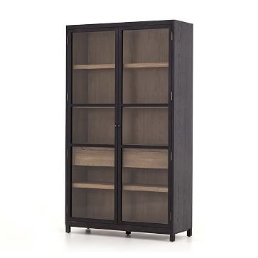 Drifted Oak &amp; Glass Cabinet | West Elm (US)