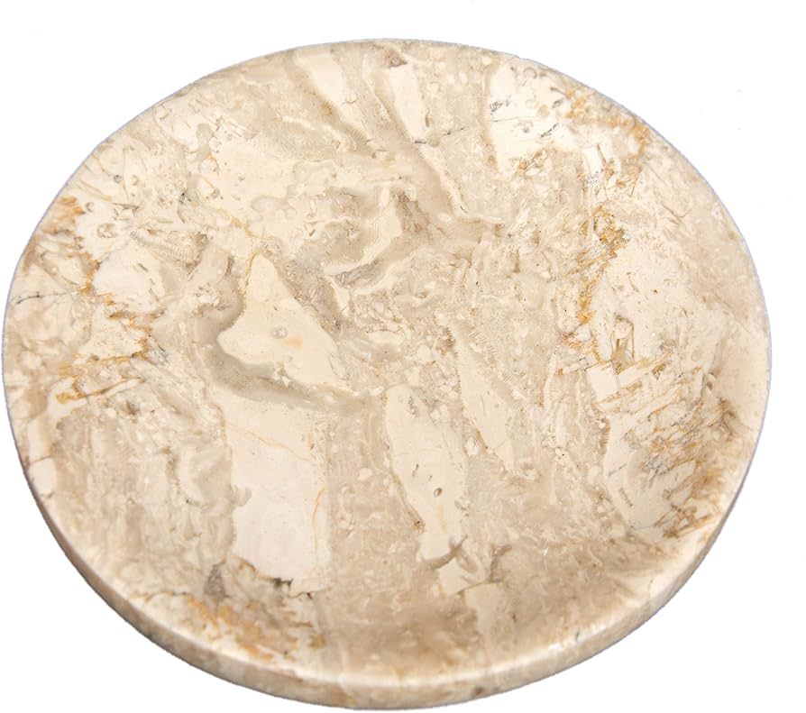 CraftsOfEgypt Beige Marble Soap Dish - Polished and Shiny Marble Dish Holder – Beautifully Craf... | Amazon (US)