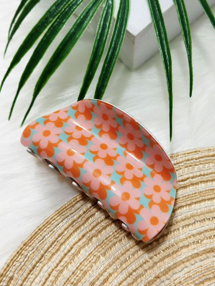 Floral Print Hair Claw | SHEIN